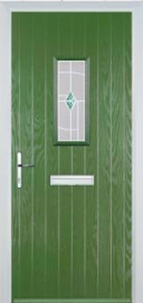 Fern Green 1 Square Murano Composite Front Door