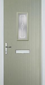 Pebble Grey 1 Square Staxton Composite Front Door