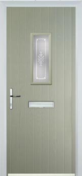 Pebble Grey 1 Square Staxton Composite Front Door