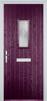 Purple Violet 1 Square Staxton Composite Front Door