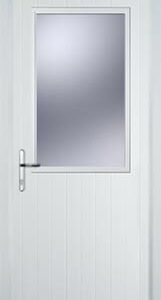 White Cottage Half Glazed Composite Back Door