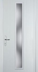 White Cottage Long Centre Glazed Composite Back Door