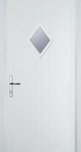 White Diamond Glazed Composite Back Door