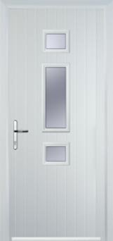 White Mid 3 Square Glazed Composite Back Door