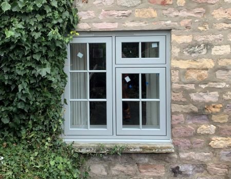 Agate grey flush casement windows