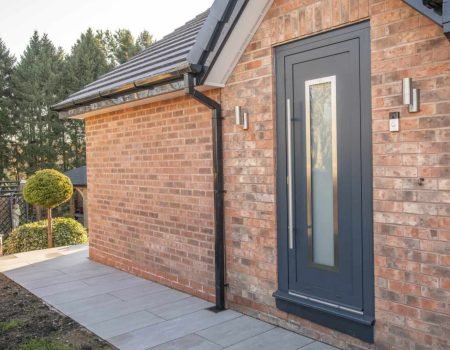 composite front doors in grey