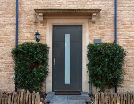 composite front door in