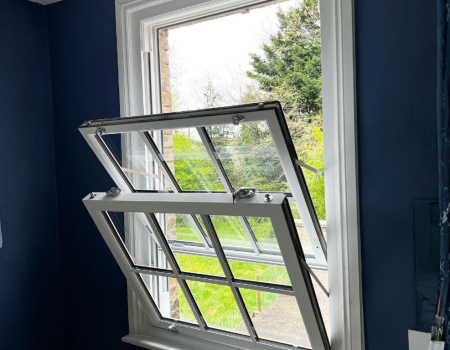 tilt and turn upvc sliding sash windows in a room